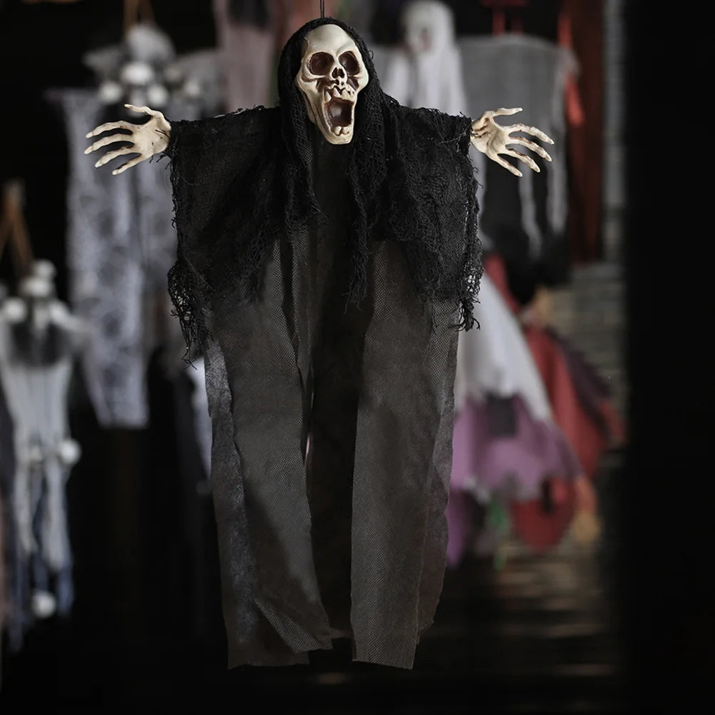 Halloween Decorations Ghosts Zombies Haunted House Bar KTV Horror Atmosphere Charm Hanging Cloaks Mini Ghosts Home Door Decor 8