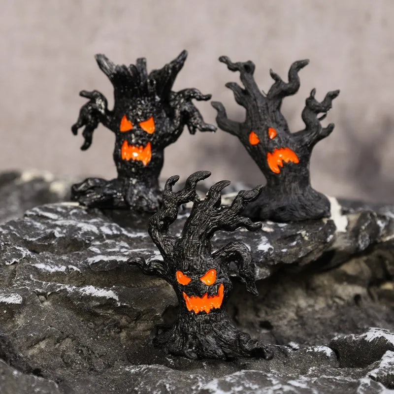 Halloween Dryad Micro Landscape Ornaments Horror Atmosphere Mini Dryad Shape Resin Ornament for Halloween Party Home Craft Decor 3