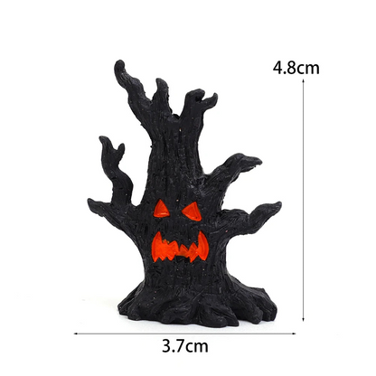 Rayvia Halloween Dryad Micro Landscape Ornaments Horror Atmosphere Mini Dryad Shape Resin Ornament for Halloween Party Home Craft Decor