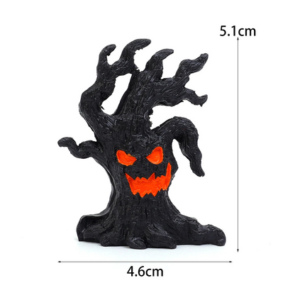 Rayvia Halloween Dryad Micro Landscape Ornaments Horror Atmosphere Mini Dryad Shape Resin Ornament for Halloween Party Home Craft Decor