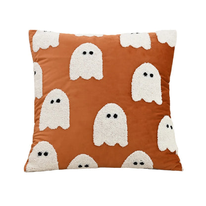 Halloween Elements Embroidered Pillowcases for Home Living Room Sofa Festive Atmosphere Decor Halloween Series Cushion Cover 13
