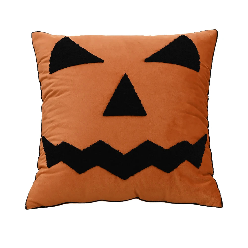 Halloween Elements Embroidered Pillowcases for Home Living Room Sofa Festive Atmosphere Decor Halloween Series Cushion Cover 8