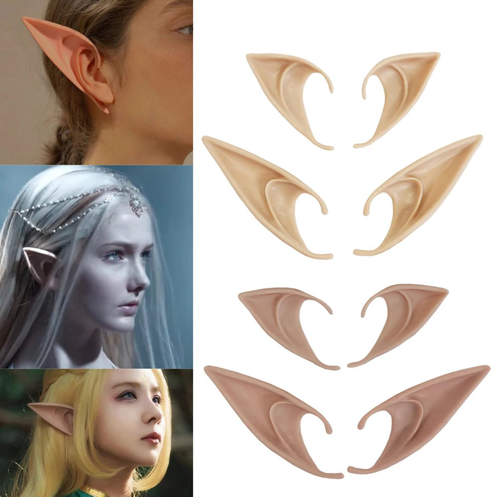 Halloween Elf Ears Latex Simulation Ears Props Fairy Angel Cosplay Mask Halloween Costume Accessories Mascaras Halloween Party 0