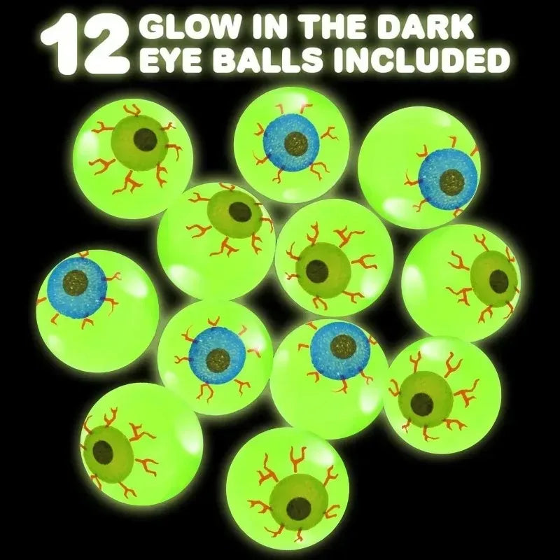 Halloween Eyeball Glow in The Dark Bouncy Ball Decoration Haunted House Home Bar Horror Props Luminous Fake Eyeballs Wholesale 1