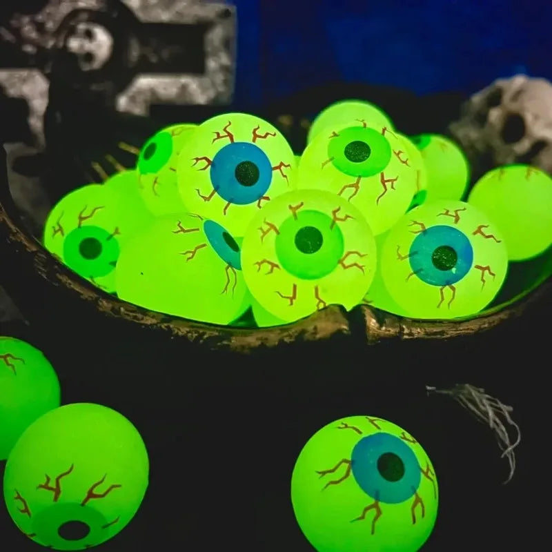 Halloween Eyeball Glow in The Dark Bouncy Ball Decoration Haunted House Home Bar Horror Props Luminous Fake Eyeballs Wholesale 2