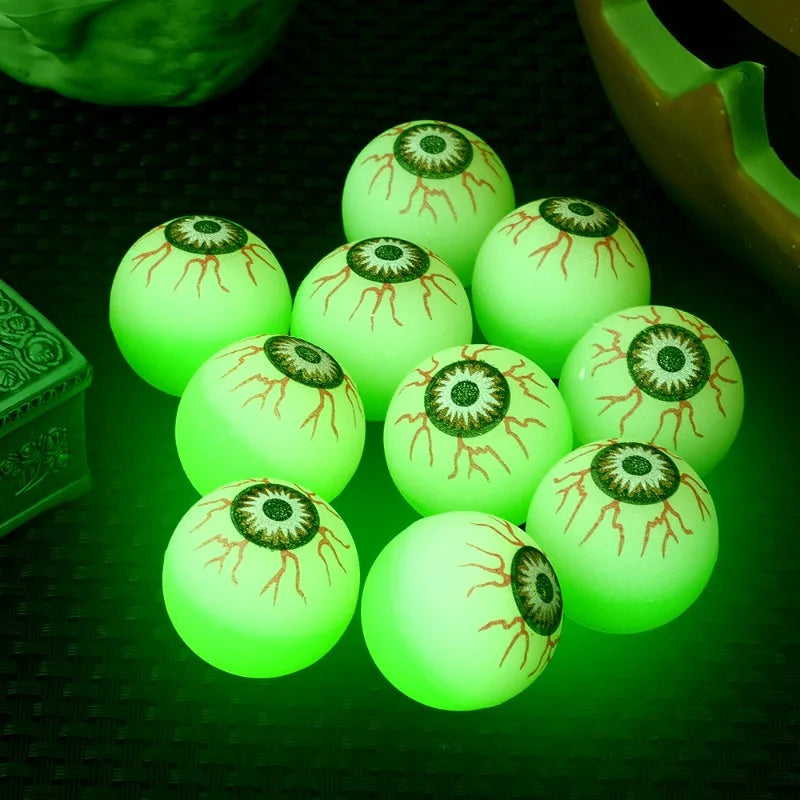 Halloween Eyeball Glow in The Dark Bouncy Ball Decoration Haunted House Home Bar Horror Props Luminous Fake Eyeballs Wholesale 3