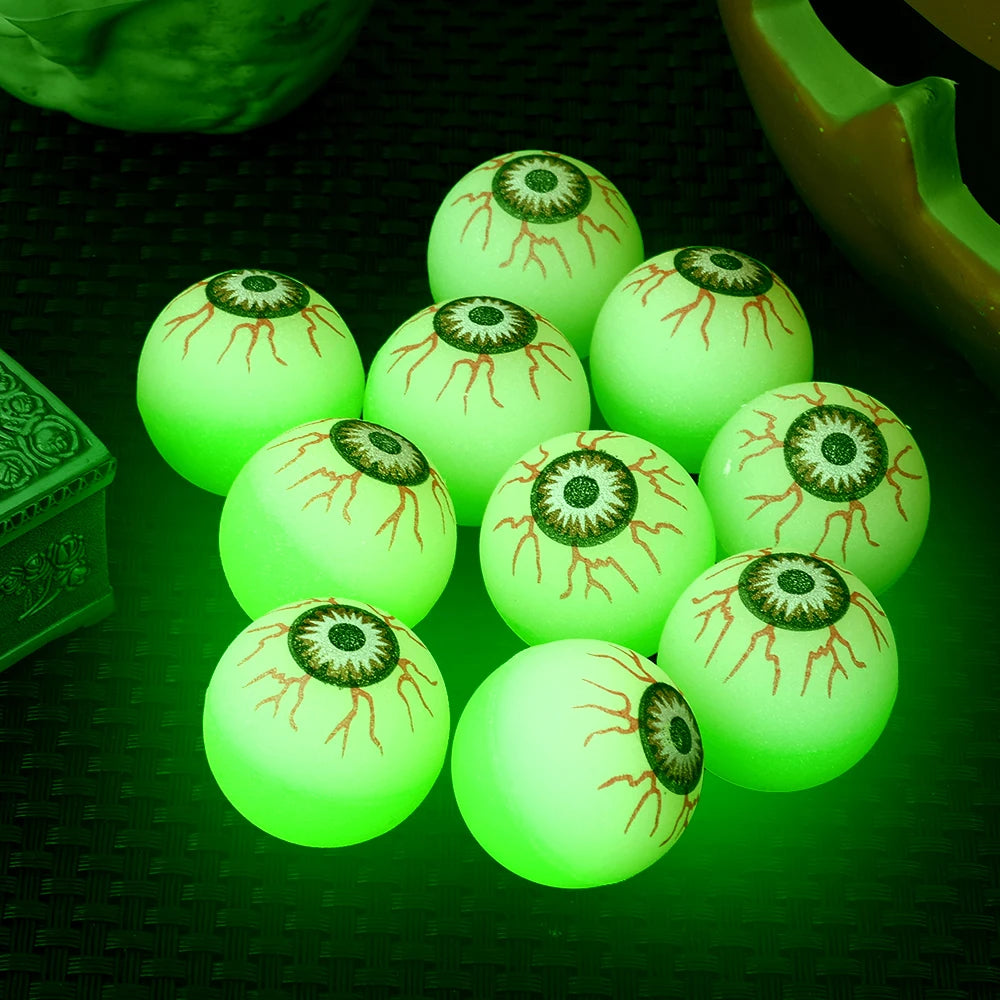 Halloween Eyeball Glow in The Dark Bouncy Ball Decoration Haunted House Home Bar Horror Props Luminous Fake Eyeballs Wholesale 6