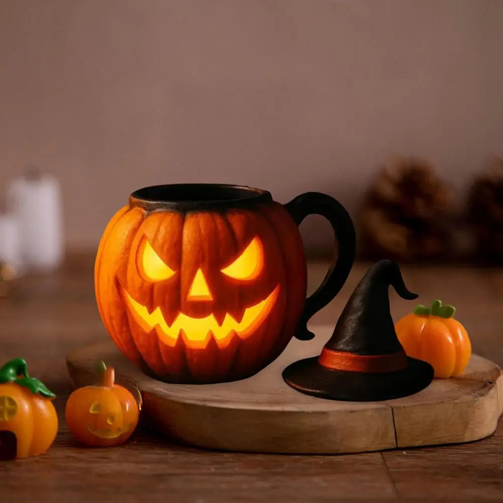 Halloween Ghost Face Mug Spooky Halloween Mug Set 3d Ghost Pumpkin Face Coffee Cup Pumpkin Scream Mug for Espresso Tea Coffee 1