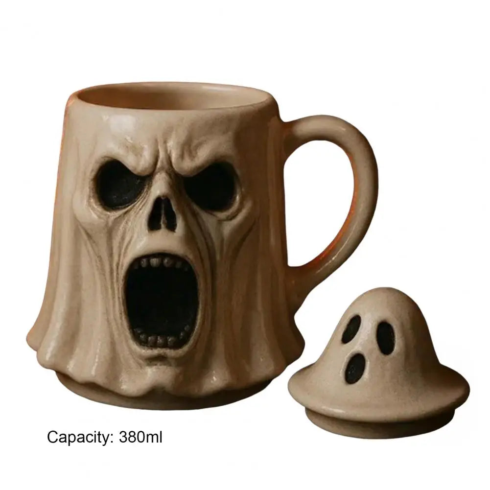 Halloween Ghost Face Mug Spooky Halloween Mug Set 3d Ghost Pumpkin Face Coffee Cup Pumpkin Scream Mug for Espresso Tea Coffee 5