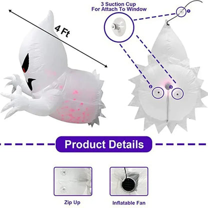 Halloween Ghost Scary Inflatable Giant Blow Up Air Inflation Phantom Unique Coming Party Outside Yard Garden Lawn Decor Props 2