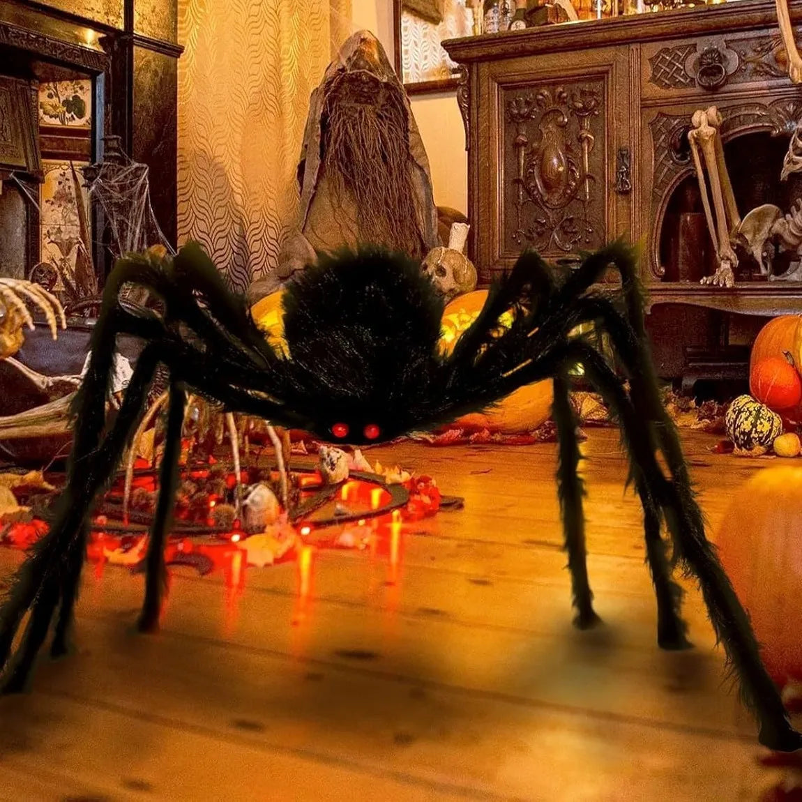 Halloween Giant Spider Decorations, Scary Large Spider Props for Halloween Decorations Indoor and Outdoor Yard Party 0