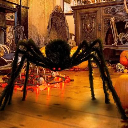 Halloween Giant Spider Decorations, Scary Large Spider Props for Halloween Decorations Indoor and Outdoor Yard Party 0