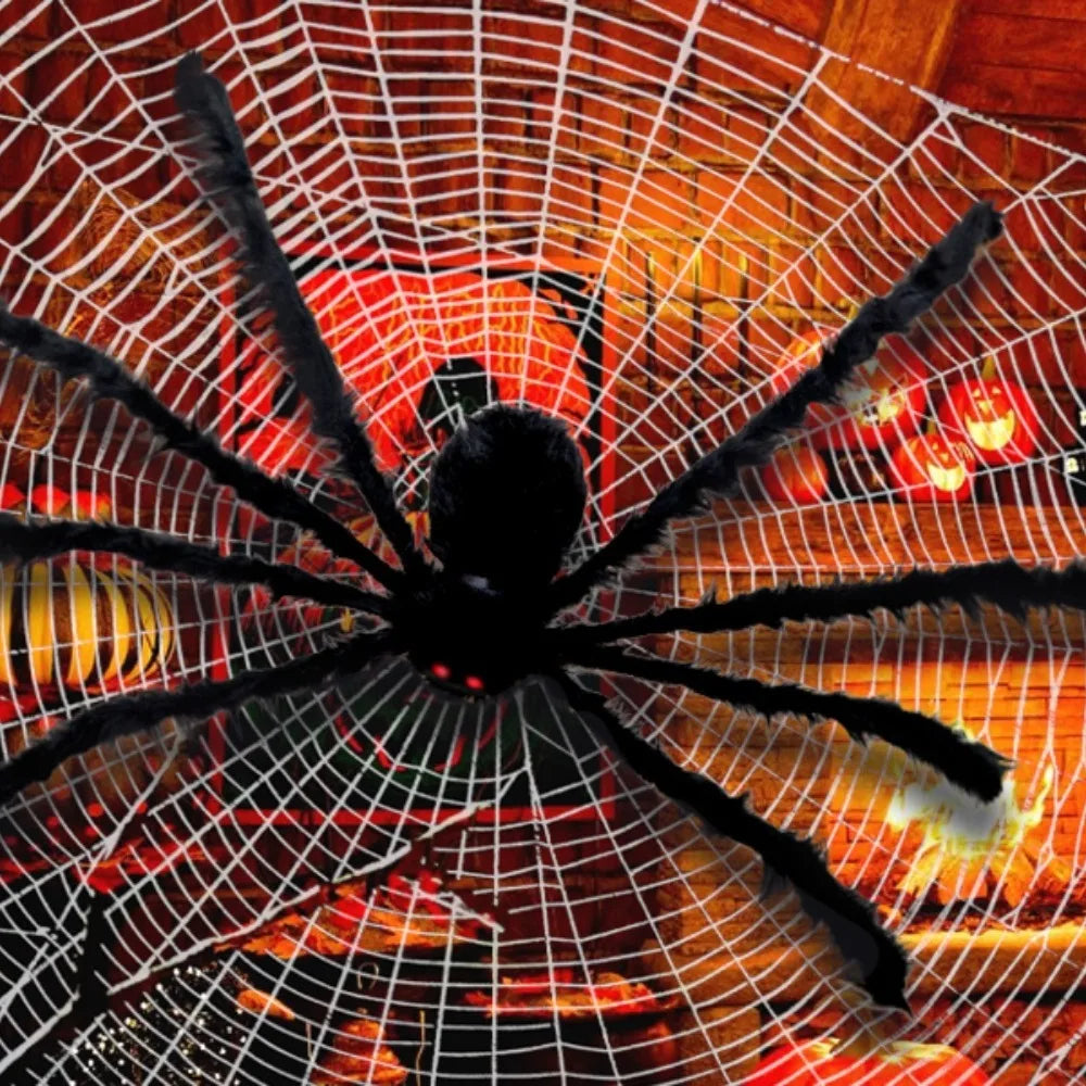 Halloween Giant Spider Decorations, Scary Large Spider Props for Halloween Decorations Indoor and Outdoor Yard Party 4