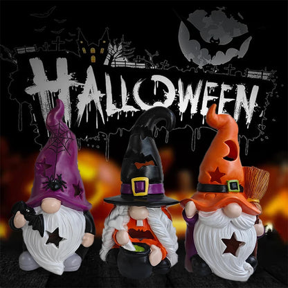 Halloween Gnome Ghost Figurine with LED Light - Spooky Festive Decor with Tall Hat - Ideal for Party, Home & Room Accent 1