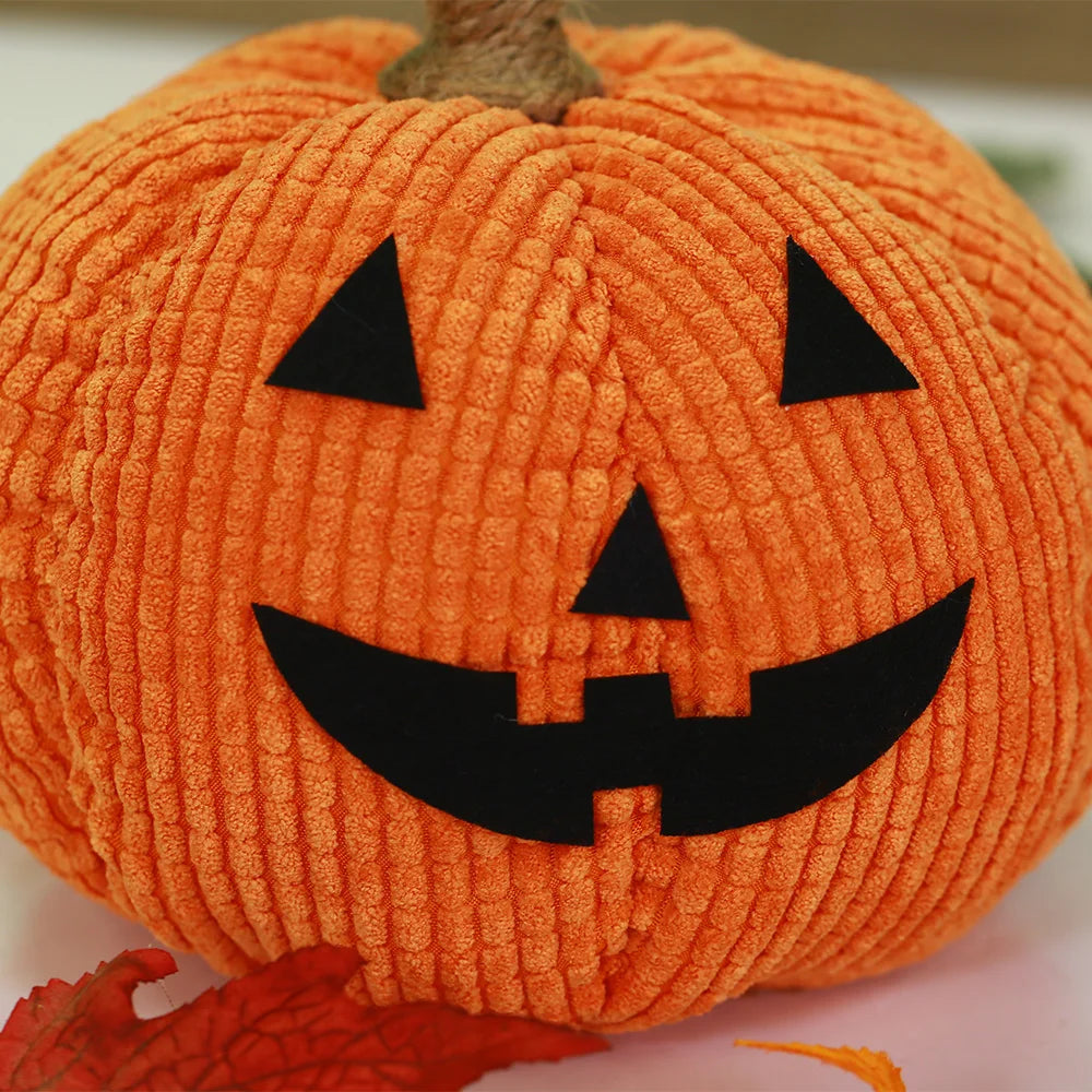 Halloween Grimace Pumpkin Ornaments Artificial Pumpkin Rustic Harvest Decor Faux Pumpkin Plant Decorations for Fall Festivities 5