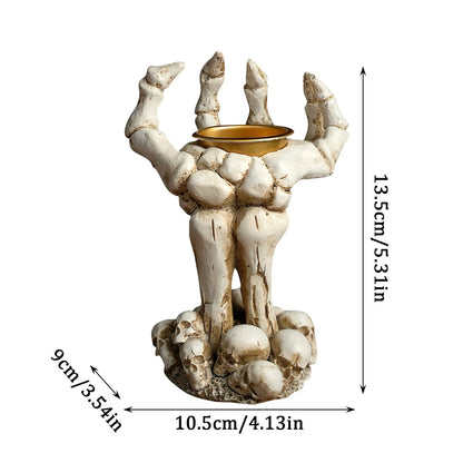 Halloween Hand Shape Candle Holder Ornament Desktop Creative Home Craft Horror Atmosphere Halloween Party  Festival Gift 1