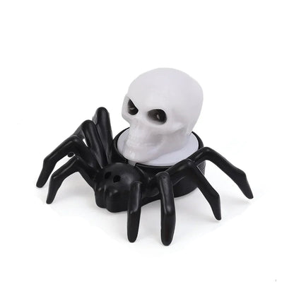 Halloween LED Spider Lighting Ornament Horror Glow Spider Eyeball Skull Lamp Haunted House Home Party Candle Decoration Supplies 7