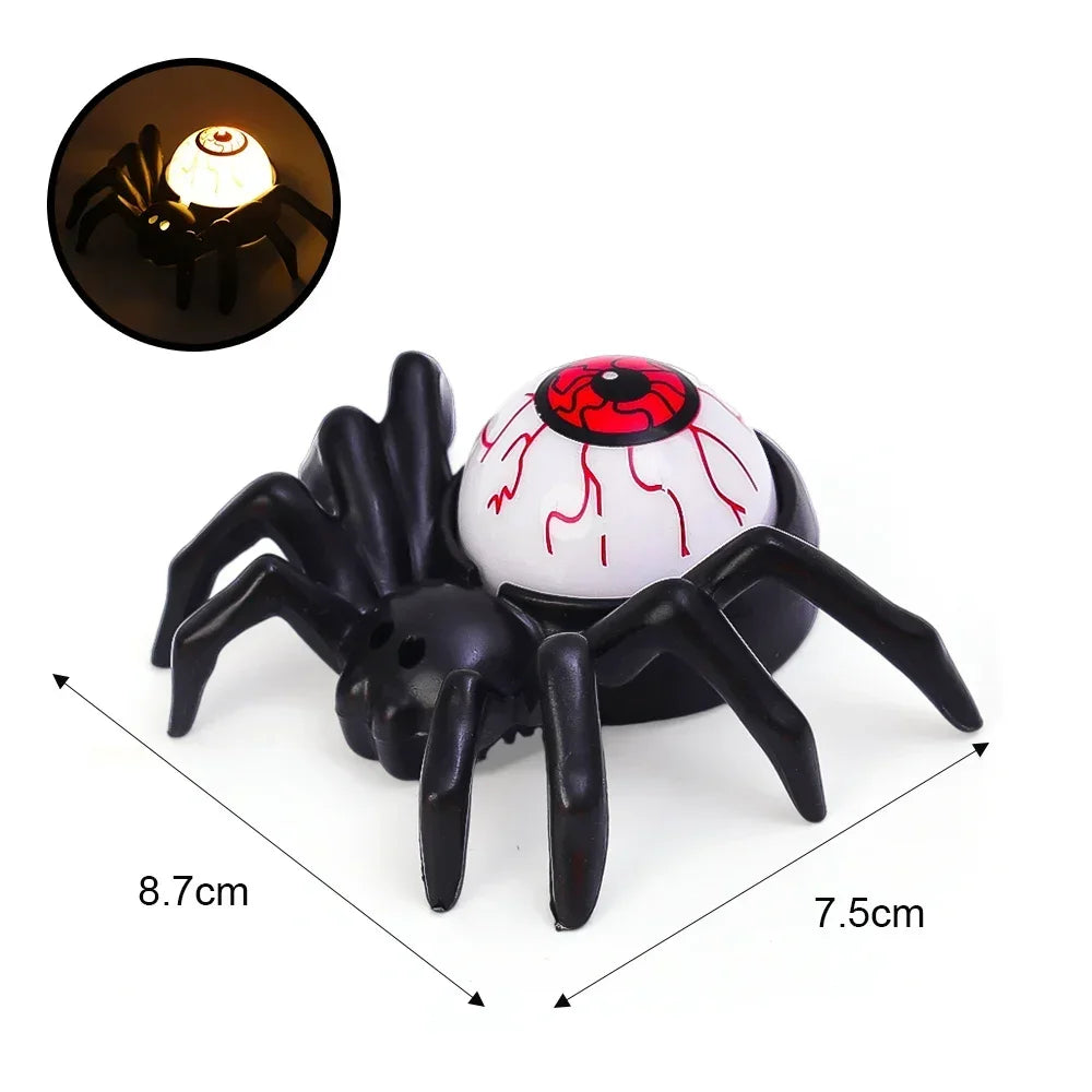 Halloween LED Spider Lighting Ornament Horror Glow Spider Eyeball Skull Lamp Haunted House Home Party Candle Decoration Supplies 9