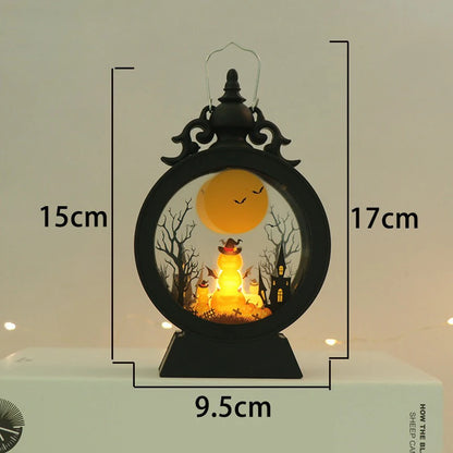 Halloween LED Wind Night Light Portable Pumpkin Ghost Lantern Bar Desktop Ornament Halloween Decor Props Party Supplies DeskLamp 4