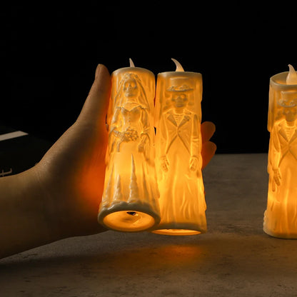 Halloween Party Bride Groom LED Candle Light 2025 Halloween Home Decoration Haunted House Horror Props Creative Wedding Gifts 0