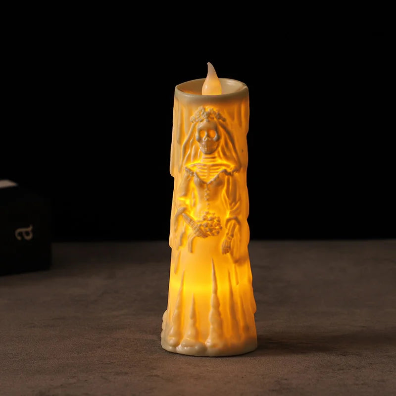 Halloween Party Bride Groom LED Candle Light 2025 Halloween Home Decoration Haunted House Horror Props Creative Wedding Gifts 2