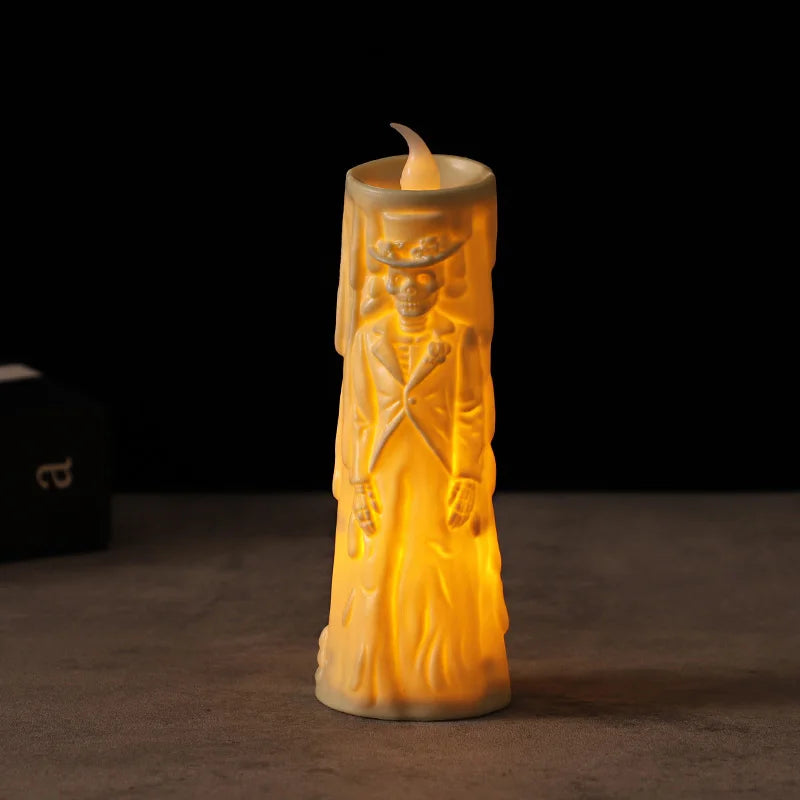 Halloween Party Bride Groom LED Candle Light 2025 Halloween Home Decoration Haunted House Horror Props Creative Wedding Gifts 7