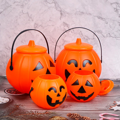 Halloween Party Props Plastic Pumpkin Bucket Decorate Halloween Decoration 0