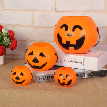 Halloween Party Props Plastic Pumpkin Bucket Decorate Halloween Decoration 3