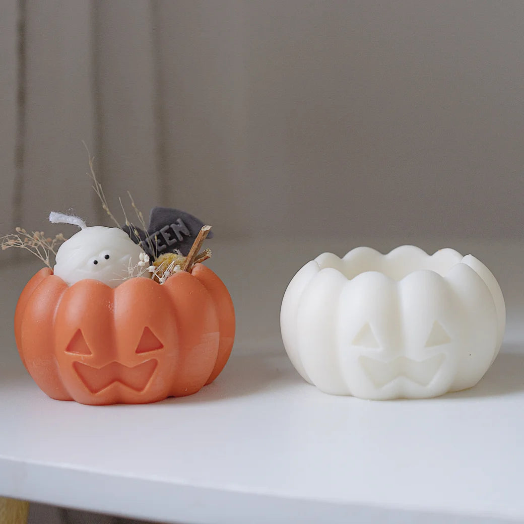 Halloween Silicone Soap Mold Diy Scented Candle Making Halloween Ghost Pumpkin Aromatherapy Plaster Decoration Candle Mold 1
