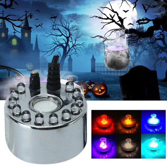 Halloween Smoke Fog Machine,Mini LED Pumpkin Light,Fogger Water Fountain Pond Fog Machine,Halloween Outdoor Decoration 0