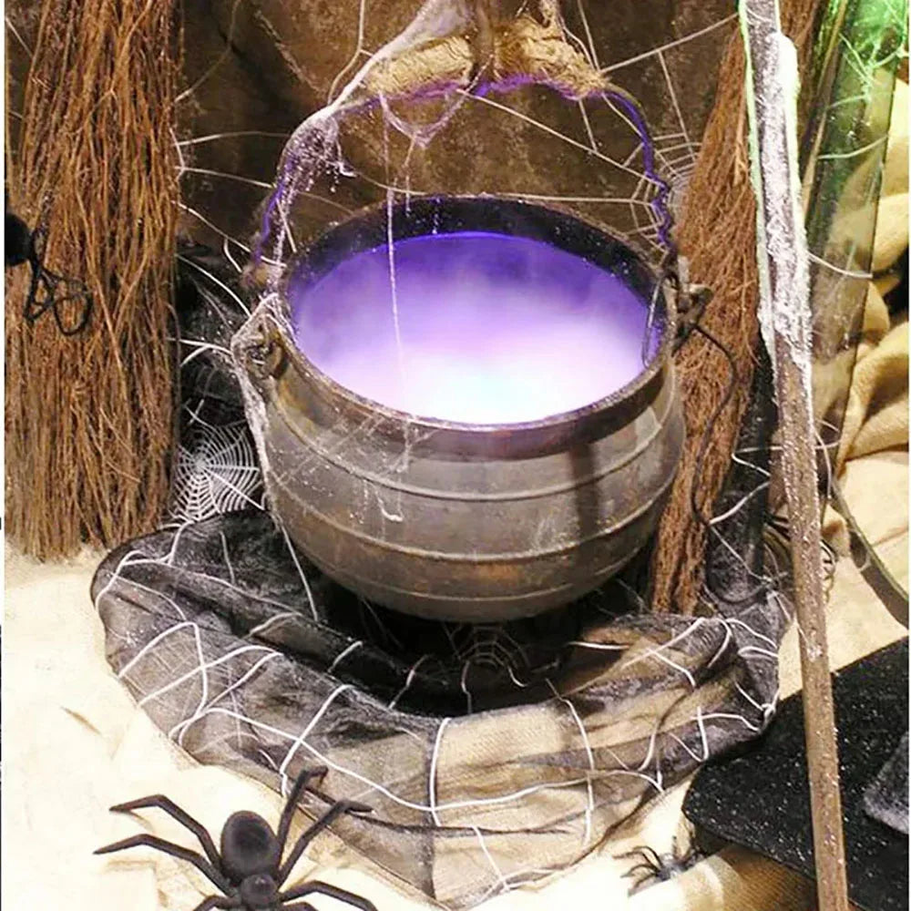 Halloween Smoke Fog Machine,Mini LED Pumpkin Light,Fogger Water Fountain Pond Fog Machine,Halloween Outdoor Decoration 3