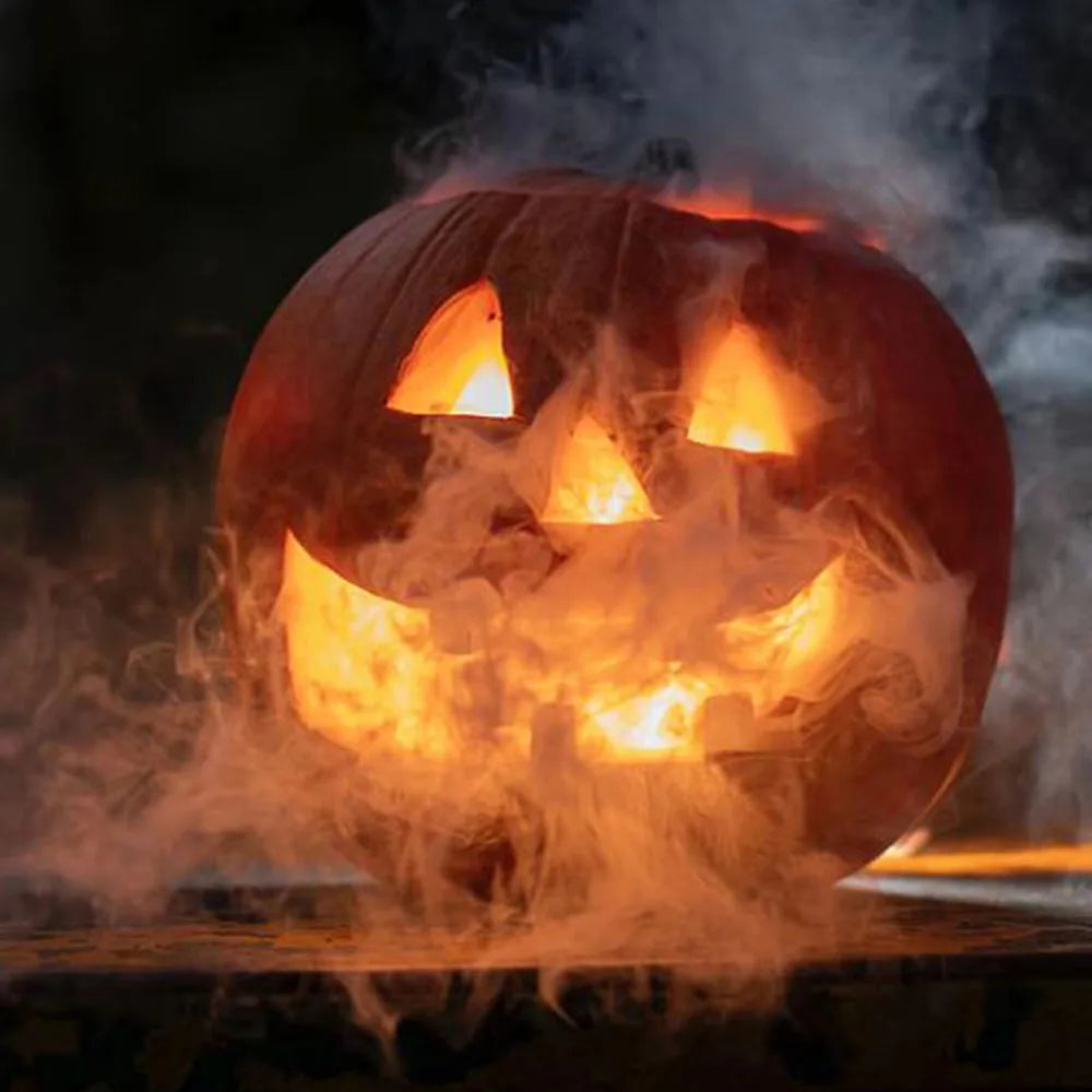 Halloween Smoke Fog Machine,Mini LED Pumpkin Light,Fogger Water Fountain Pond Fog Machine,Halloween Outdoor Decoration 4