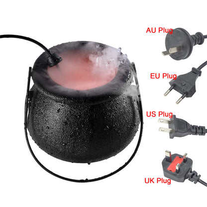 Halloween Witch Pot Mist Maker Fogger,Witch Cauldron Fog Maker with Color Changing LED Light,2023 Halloween Party Gift Decor 5