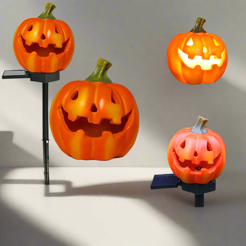 Halloween outdoor lights, waterproof solar Christmas tree pumpkin garden stake lights, Santa Claus crow skull panda decoration 4