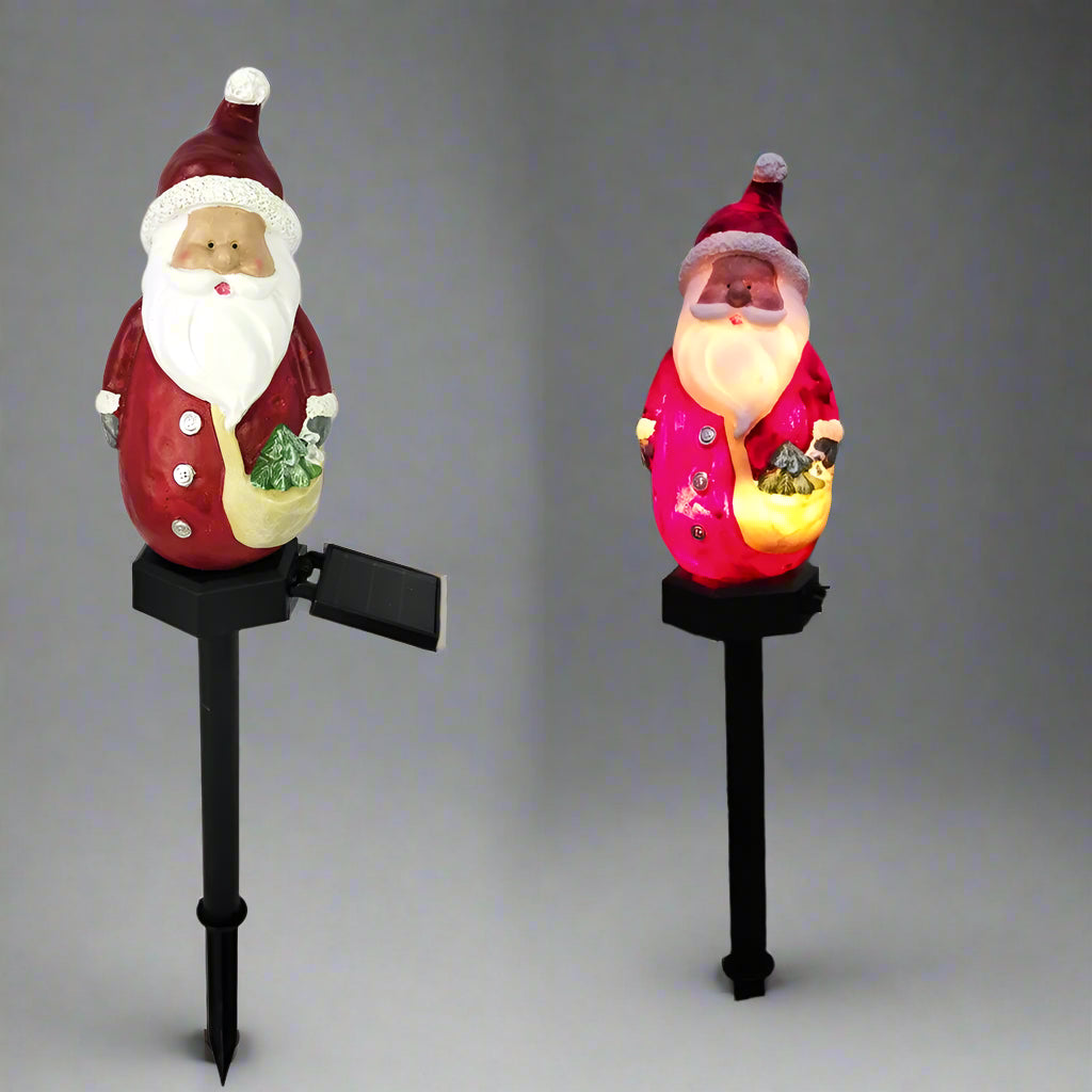 Halloween outdoor lights, waterproof solar Christmas tree pumpkin garden stake lights, Santa Claus crow skull panda decoration 5