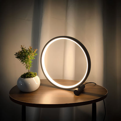 LuxRoyale Halo Nightstand Lamp Dimmable With Halo Ring Accent