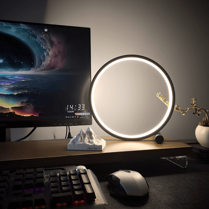 LuxRoyale Halo Nightstand Lamp Dimmable With Halo Ring Accent