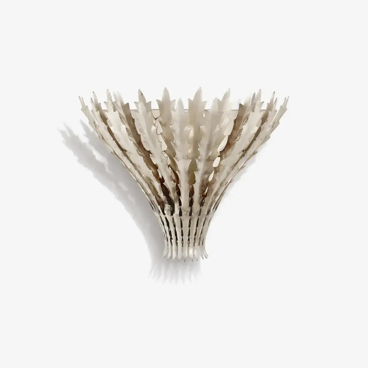 RoyaleGlow Gold Leaf Wall Sconce - Modern Decorative Metal Light Fixture - Royale Basic