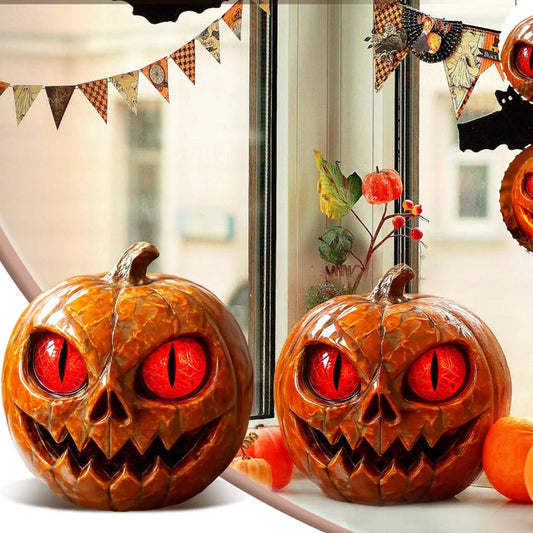 Handcrafted Resin Pumpkin Decor - Elegant Halloween Table Centerpiece, Porch Display, or Gothic Gift for Spooky Season 0