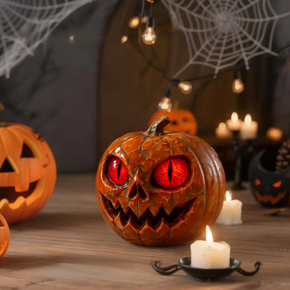 Handcrafted Resin Pumpkin Decor - Elegant Halloween Table Centerpiece, Porch Display, or Gothic Gift for Spooky Season 2