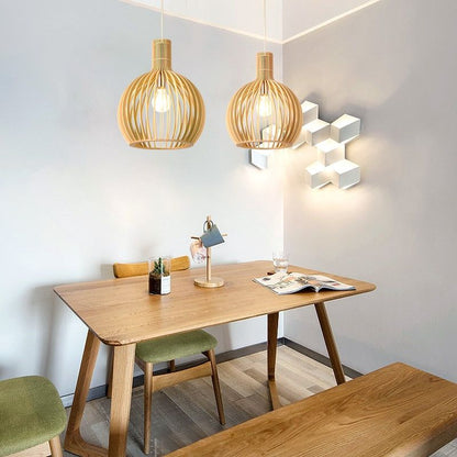 Handmade Wooden Pendant Lamp - RustikAura