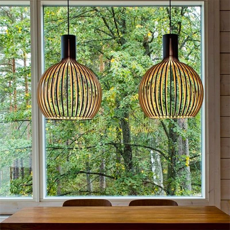 Handmade Wooden Pendant Lamp - RustikAura