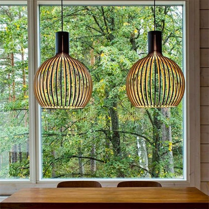 Handmade Wooden Pendant Lamp - RustikAura