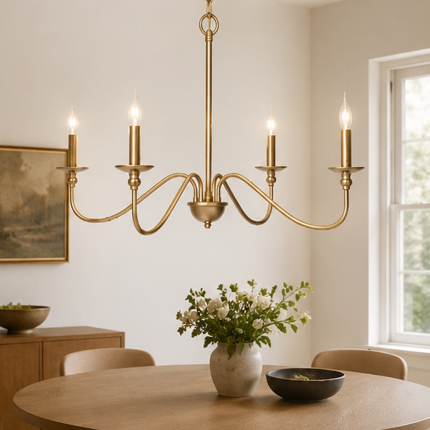 Hanging Chandelier, Vintage Candle Styled Pendant Chandelier Ceiling Light Fixture