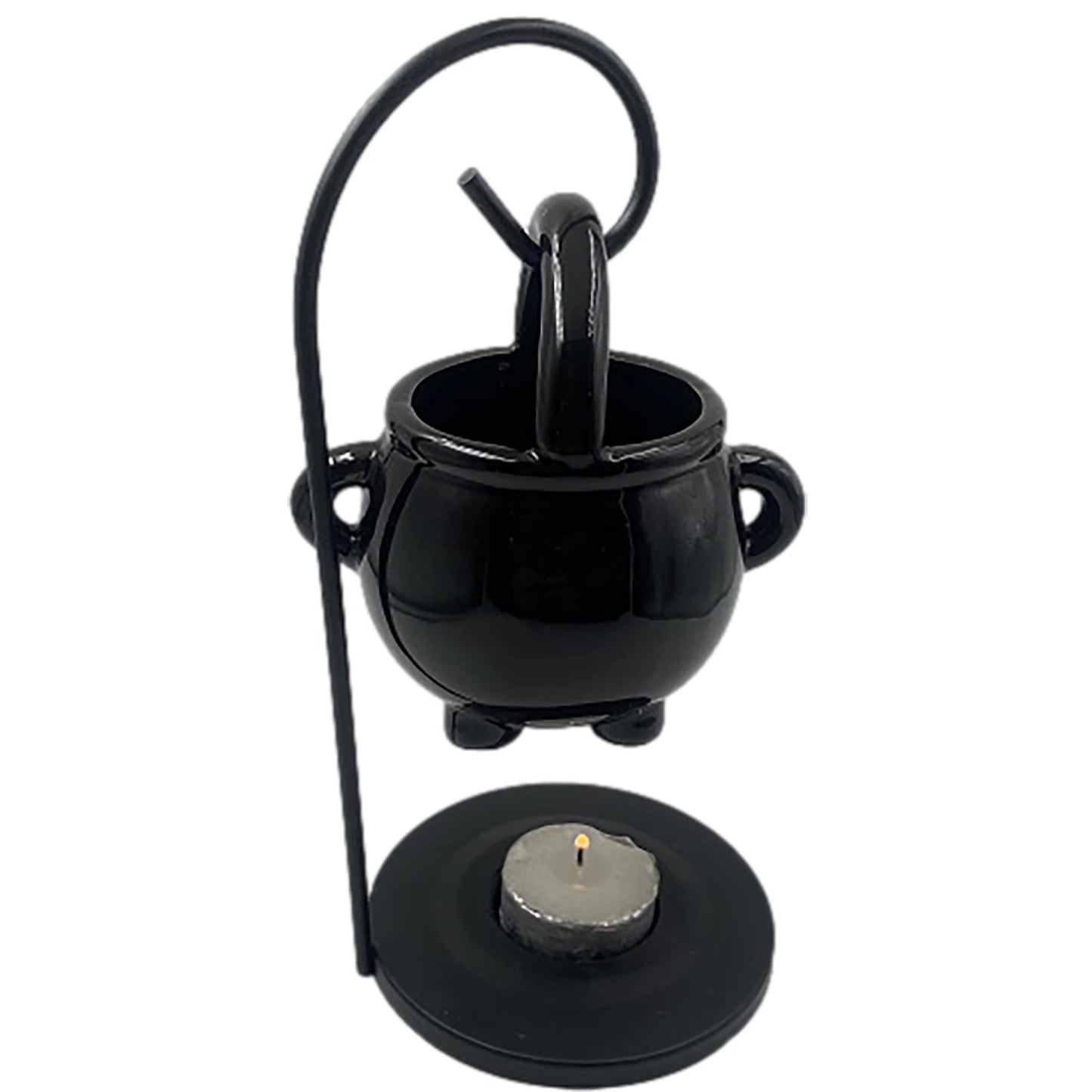 Hanging Witch Cauldron Oil Burner Witch Caldron Pot Candle Holder Smudging Incense Burning Essential Oil Diffuser for Home Decor 5