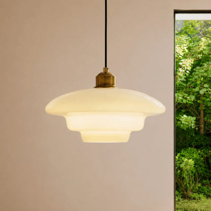 Hanna Art Deco Glass Pendant Light 0