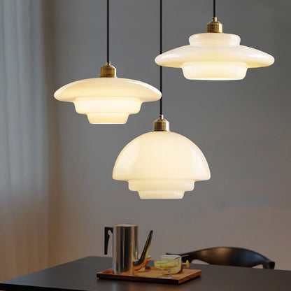 Hanna Art Deco Glass Pendant Light 2