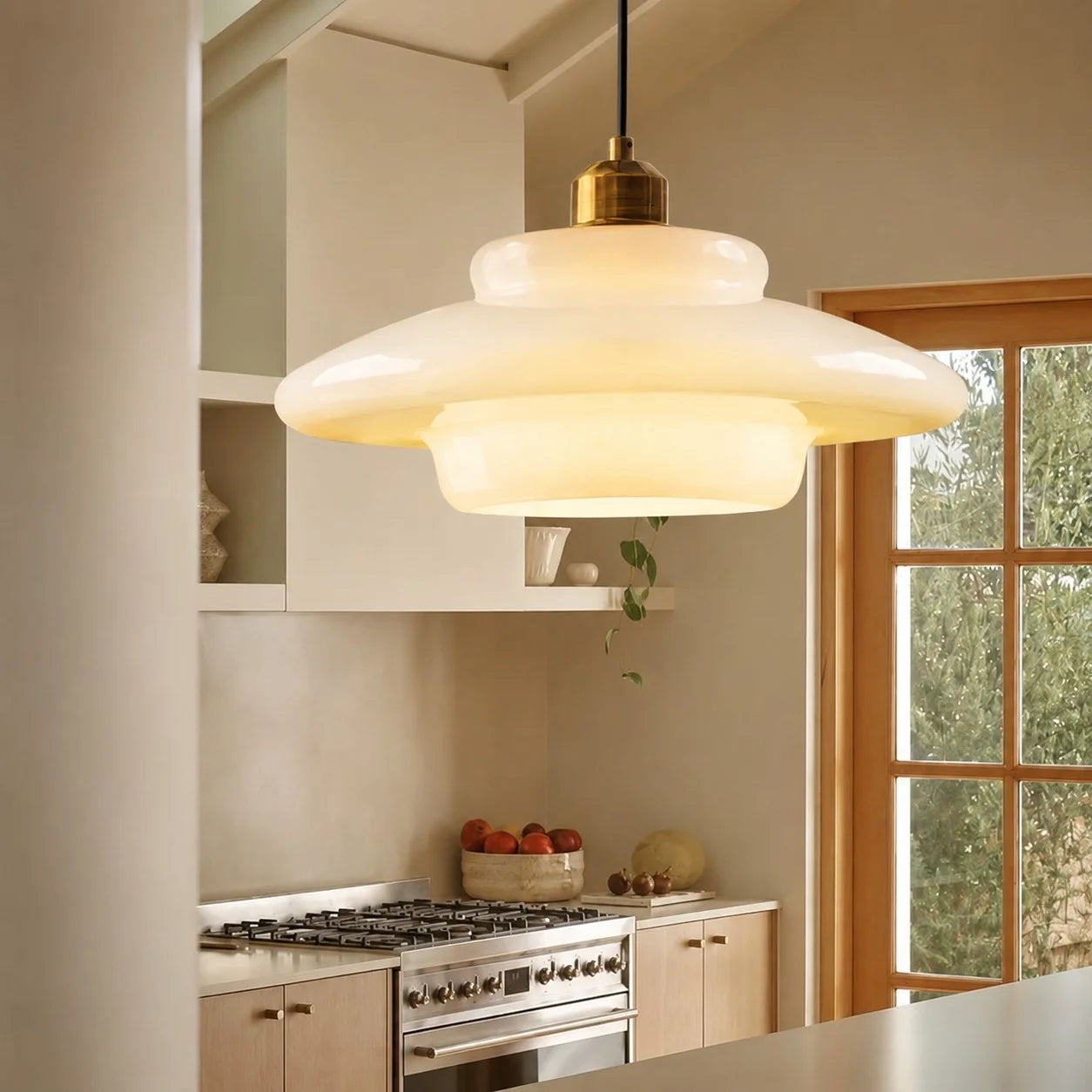 Hanna Art Deco Glass Pendant Light 5