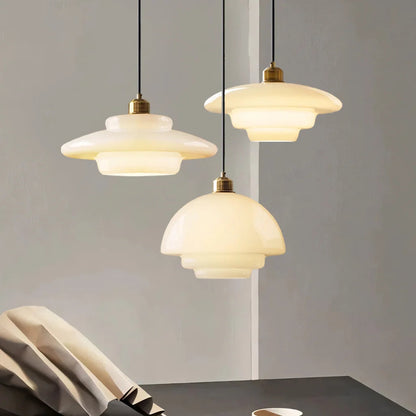 Hanna Art Deco Glass Pendant Light 8