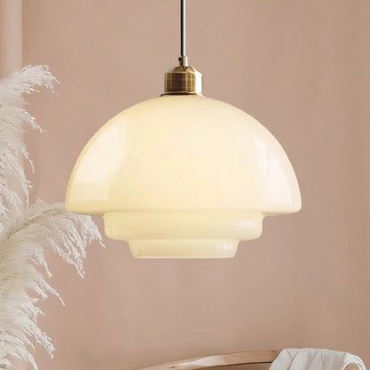 Hanna Art Deco Glass Pendant Light 9